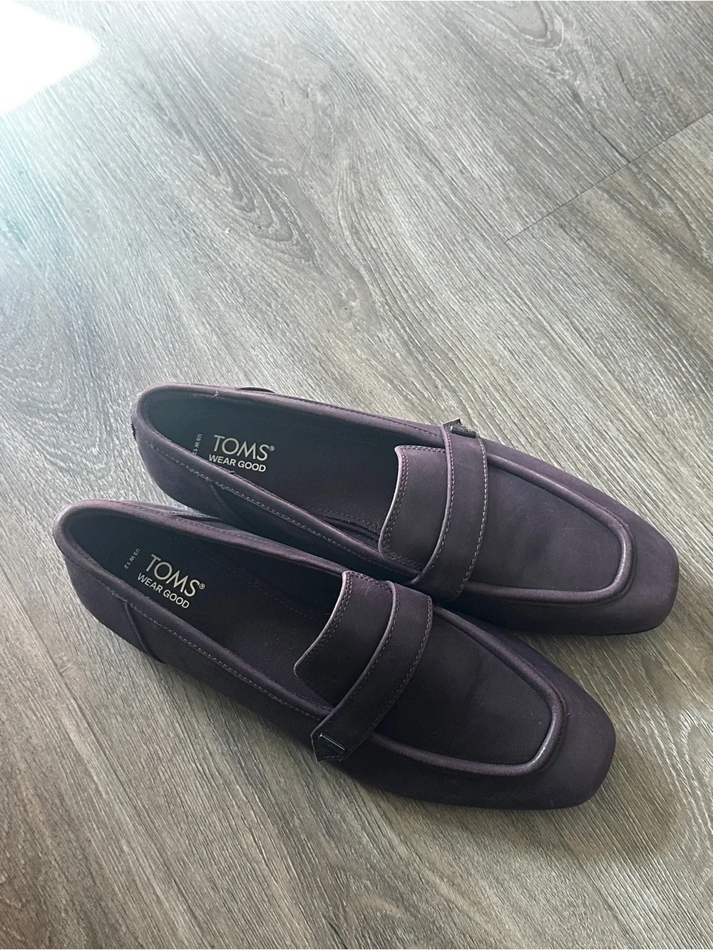 TOMS Men's Deep Burgundy Slip-On Penny Loafers